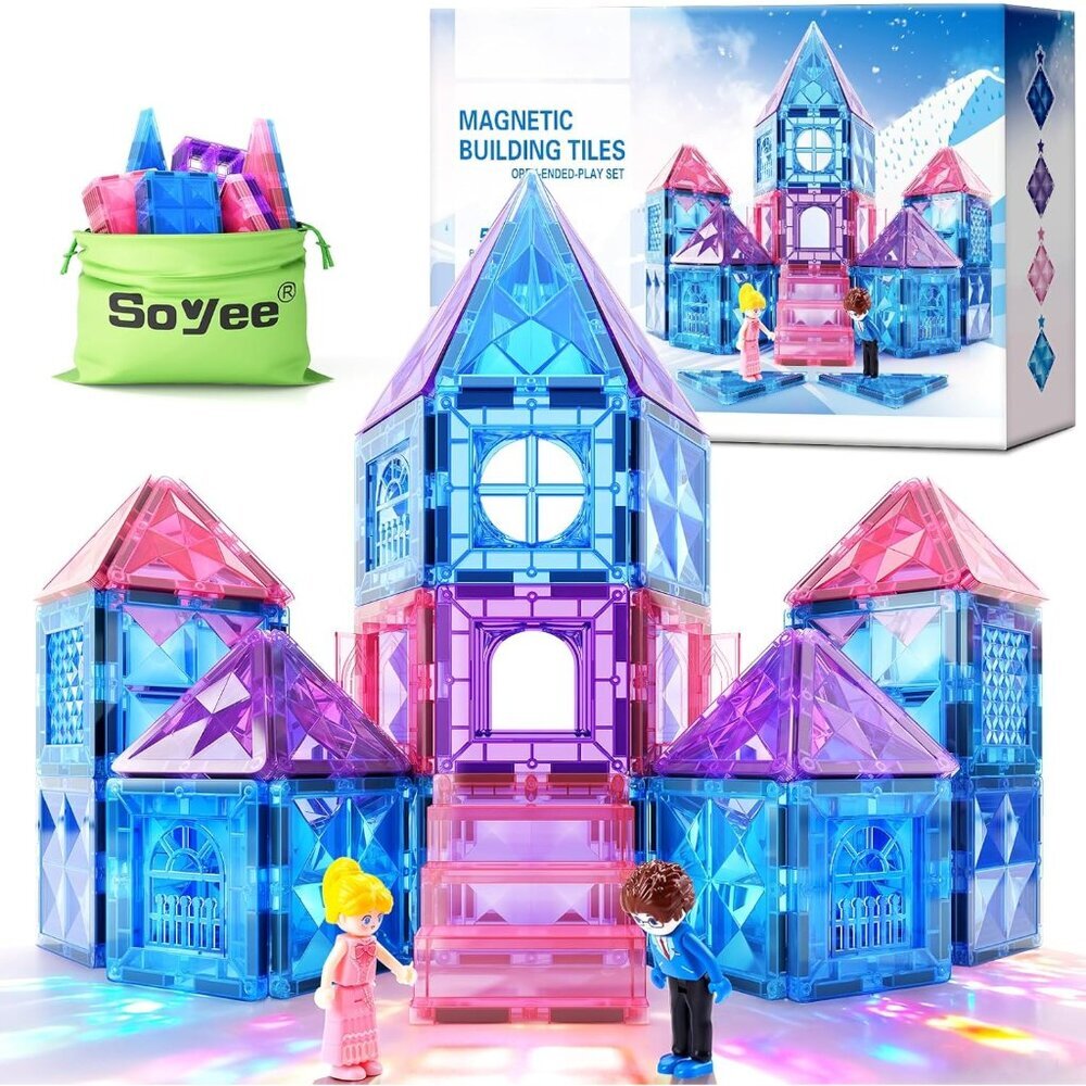Diamond Magnetic Building Blocks - Princess Toys for 3-8 Year Old Girls & Boys -